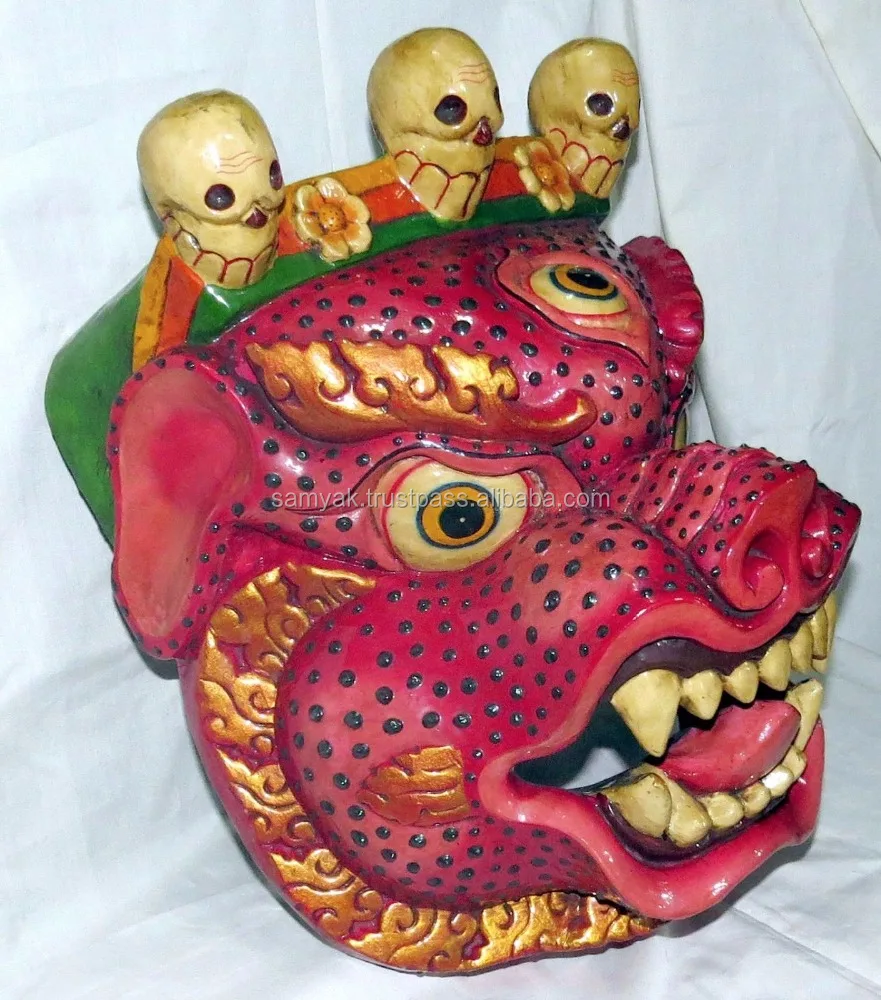 Hand carved Wooden Wall Hanging Demon craft |Made In Nepal | Gift ideas| High quality wooden craft|decoration