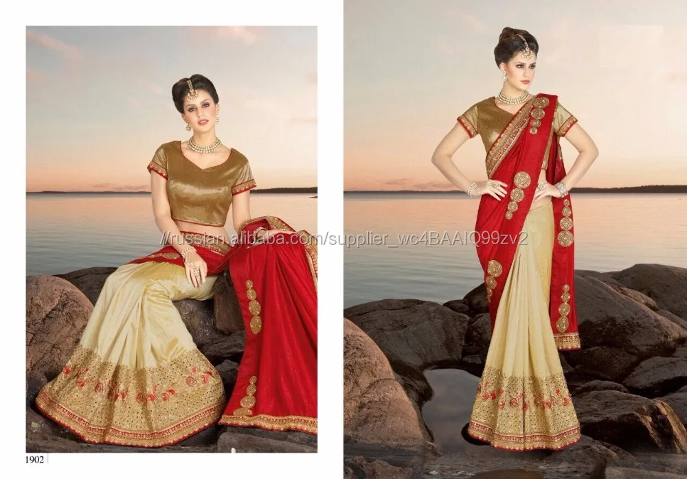 Сари / Белый кружевной дизайн-отель saree / Ченнаи катан сари / Дети сари / Сари подарочные коробки / Сари с кристаллами