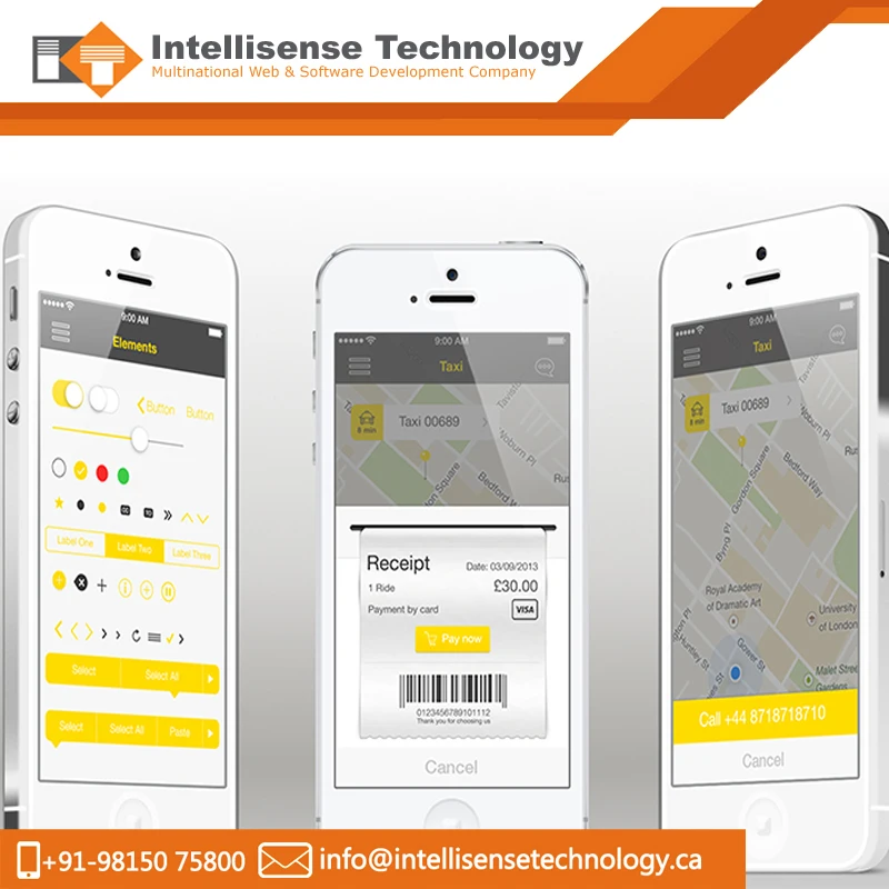 Taxi App Development Company in Chicago iOS and android Supportive Best Taxi Application (Android / iOS) by intellisense