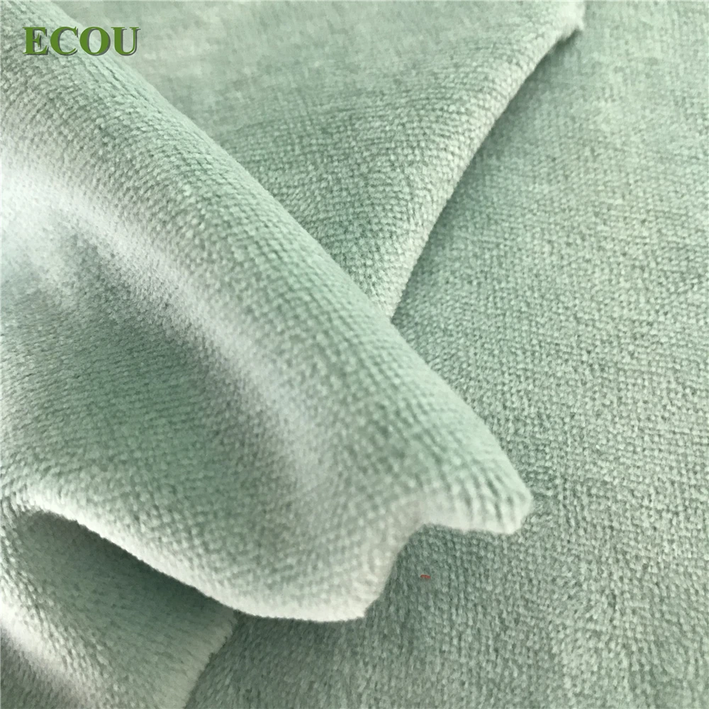 2021 new design GOTS certification soft 100%organic cotton knitted velvet velour fabric for shirt underwear clothes