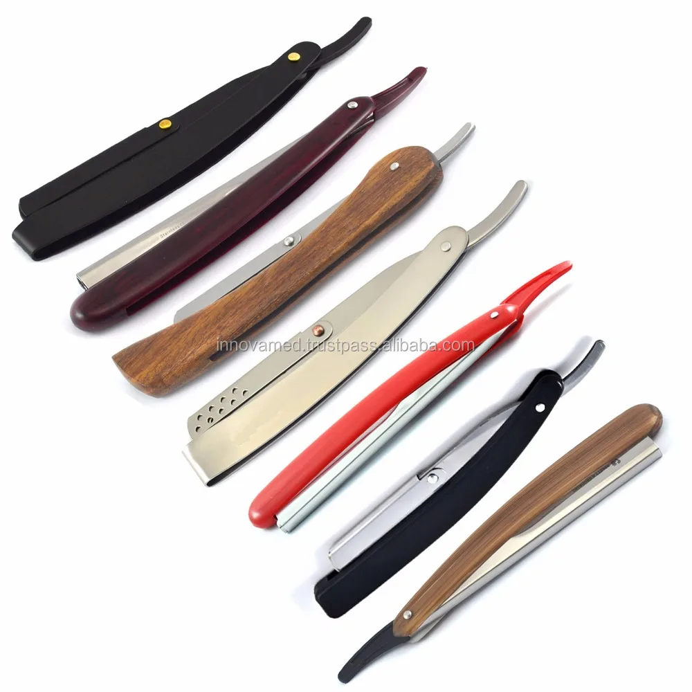 Парикмахерские бритвенные бритвы прямой вырез горло Shavette Rasoi складной нож