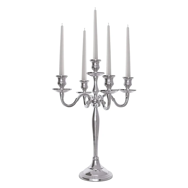 Wholesale Handmade 5 Arm Silver Candelabras  Judaica Menorah Candle Holder Metal Candlestick Holder For Home Decor Wedding