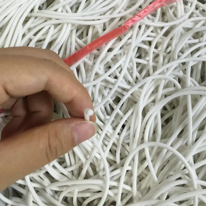 round elastic silicone foam rubber cord strip 1mm 2mm 3mm 4mm
