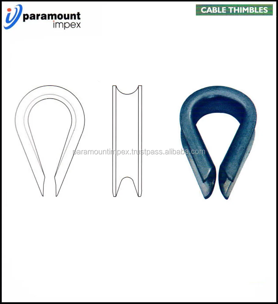 WIRE ROPE CABLE THIMBLES HIGH QUALITY INDIA GALVANIZED ZINC PLATED HIGH POLISHED CHAIN ACCESSORIES