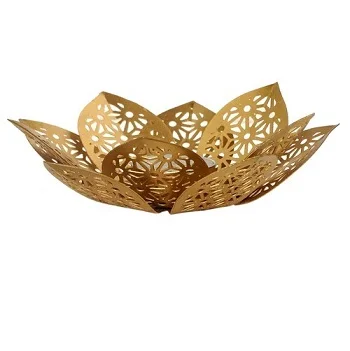 GOLDEN LOTUS TEA LIGHT CANDLE HOLDER  HOME DECORATIVE CANDLE HOLDER HANDICRAFT CANDLE HOLDER
