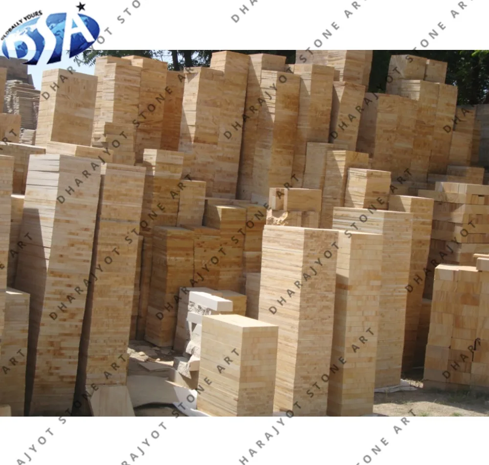 indian yellow teak wood sandstone block prices