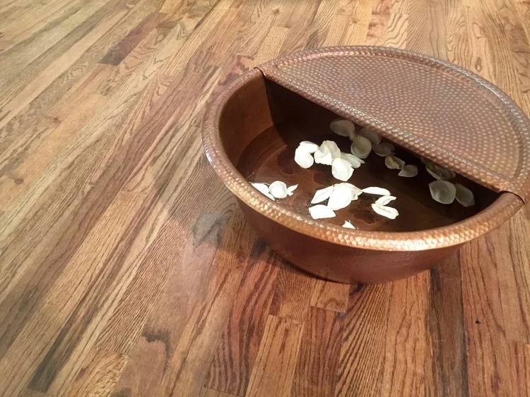 
Spa Bowl Foot Soak Hammered Copper Bowl 