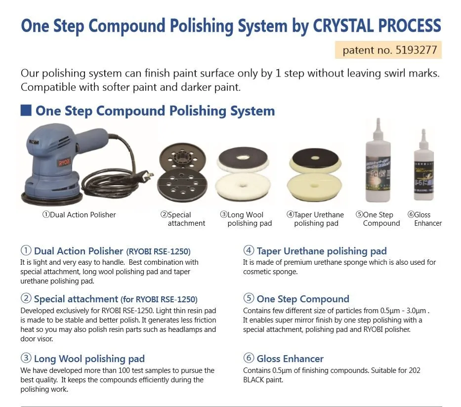 
ONE-STEP Car Polishing Compound scratch remove Non-silicon 