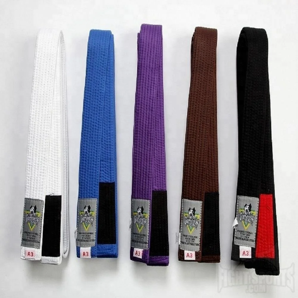 Brazilian Jiu Jitsu Gi Belts 100% Cotton Material Mma Bjj Kimono Belt