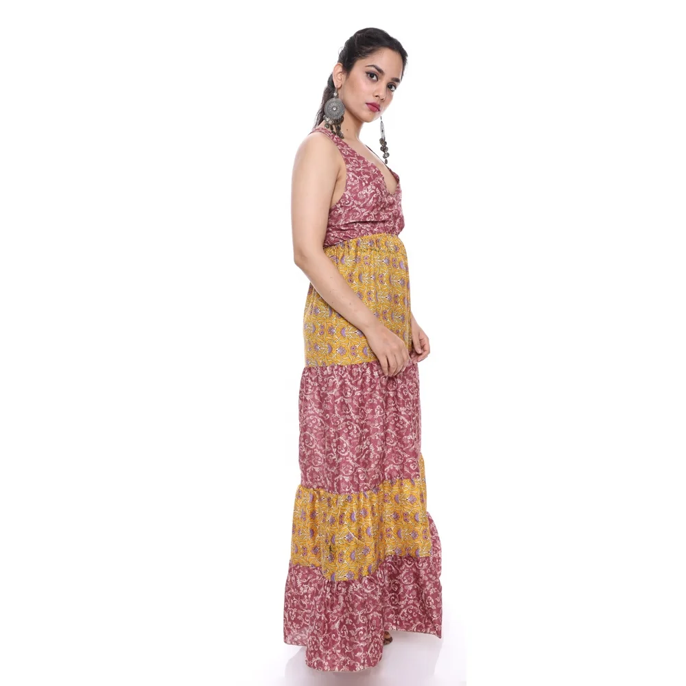 New indian long western wrap dresses for school girls