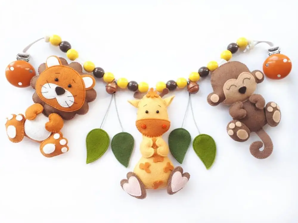 Детский мобильный телефон, мобиль для детской комнаты в джунглях, войлочный джунгли, подарок для будущей мамы