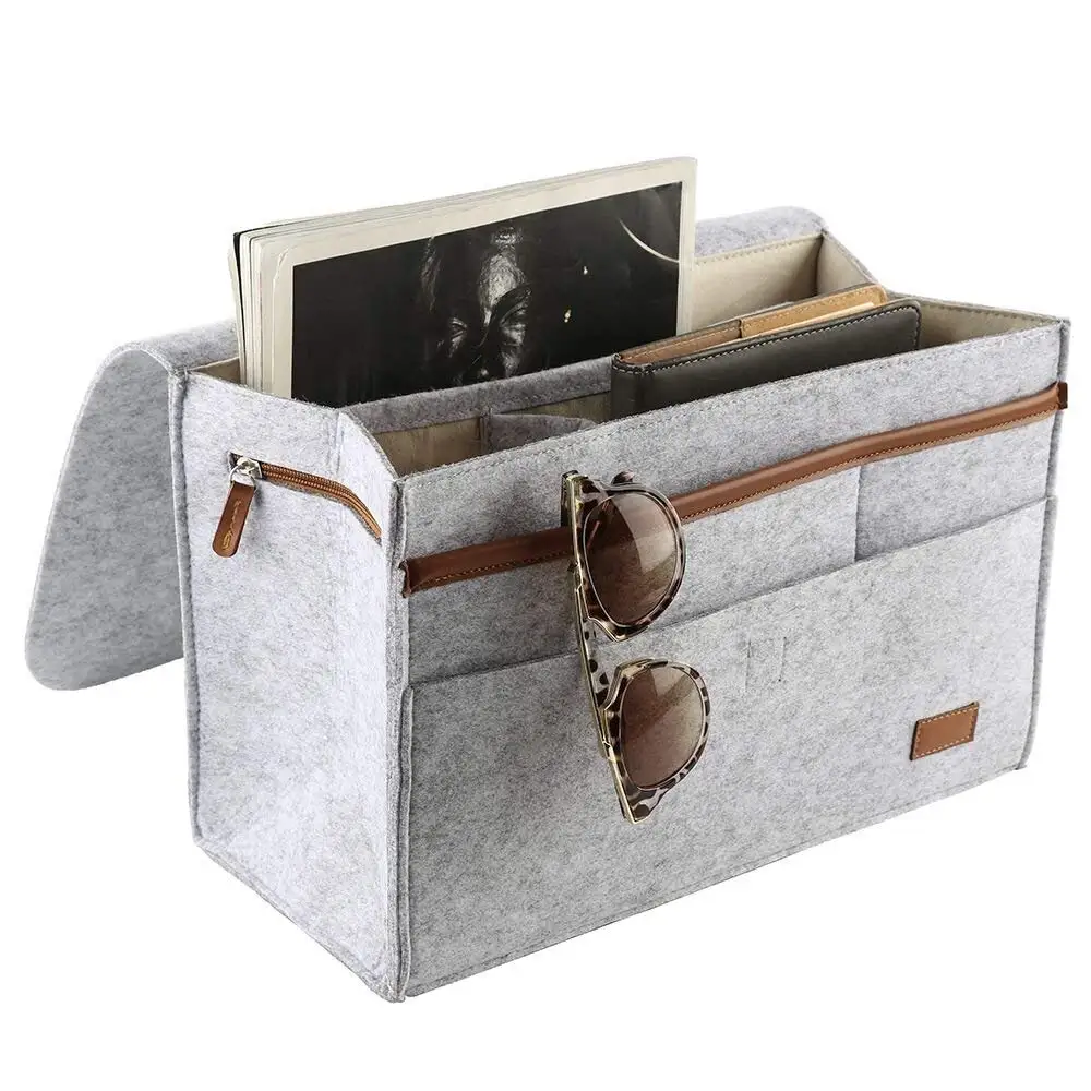 Felt Bedside Organizer Caddy felt bedside storage organizer anti-slip bedside bag