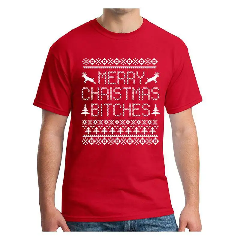 Wholesale printed mens christmas t shirt custom branded clothing Bangladeshi Manufacturer.