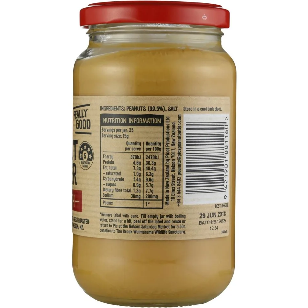 Bulk Pics Peanut Butter Smooth 380g