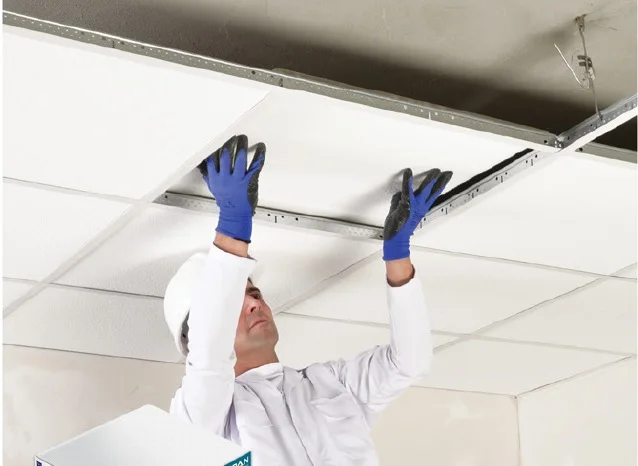 
High Quality PVC coated gypsum ceiling tiles 60x60cm 