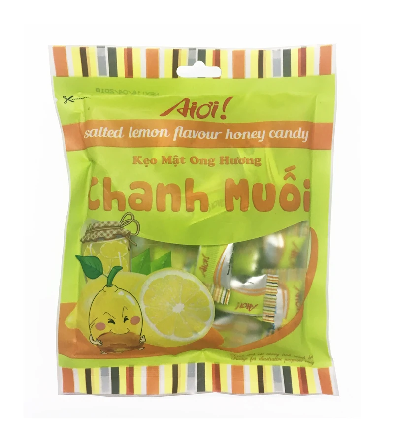 OEM SERVICE SALTED LEMON FLAVOR  HONEY CANDY, SWEET CANDY, SOUR CANDY MADE IN VIETNAM