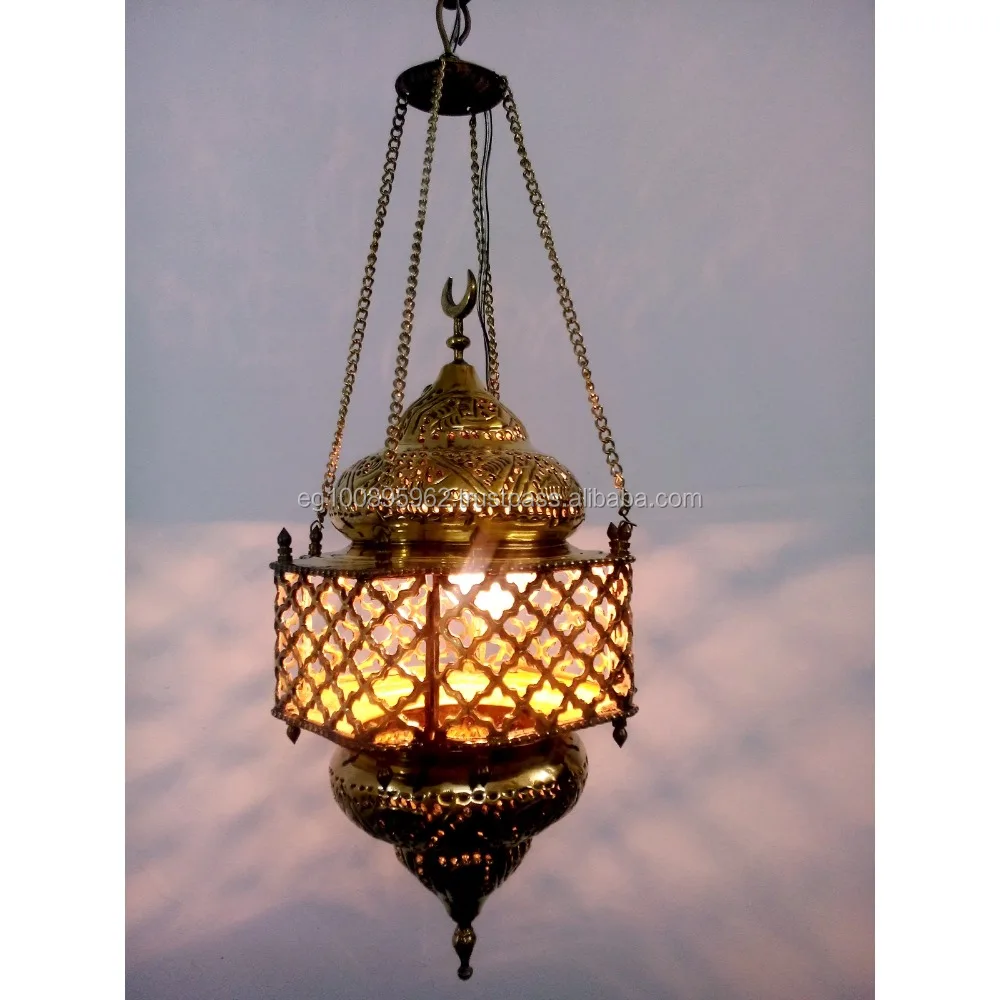 BR95 Net Cast Brass Art Deco Lamp / Lantern