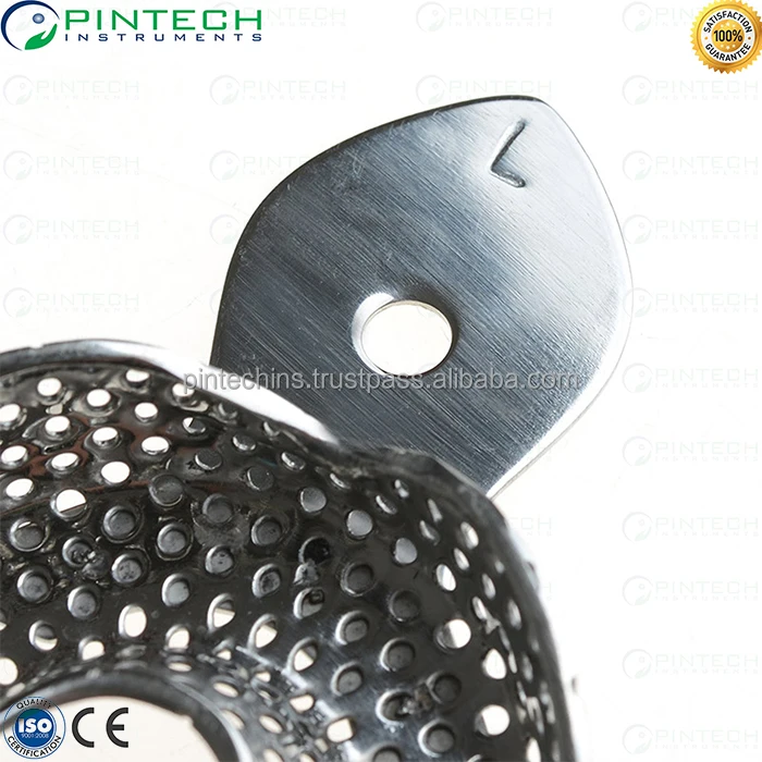 Dental Impression Trays Set of 6 Stainless Steel Perforated Autoclavable