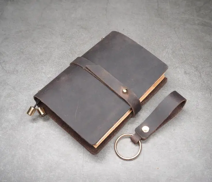 Кожаный чехол Crazy horse для блокнота ручной работы