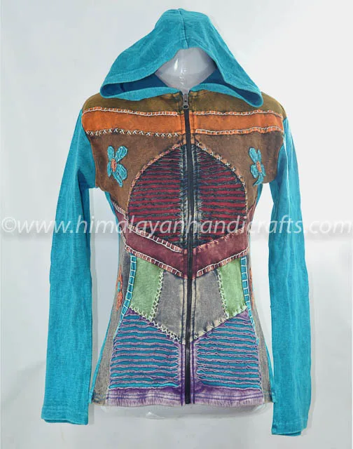 Beautiful Bohemian Enzyme wash Hoodies Jacket Ladies Clothing CSWJ 297