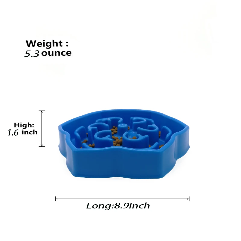 Dog Slow Feeder Bowl Fun Feeding Anti Choking Cat Bowl Stop Bloat Slow Eating Pet  food bowl