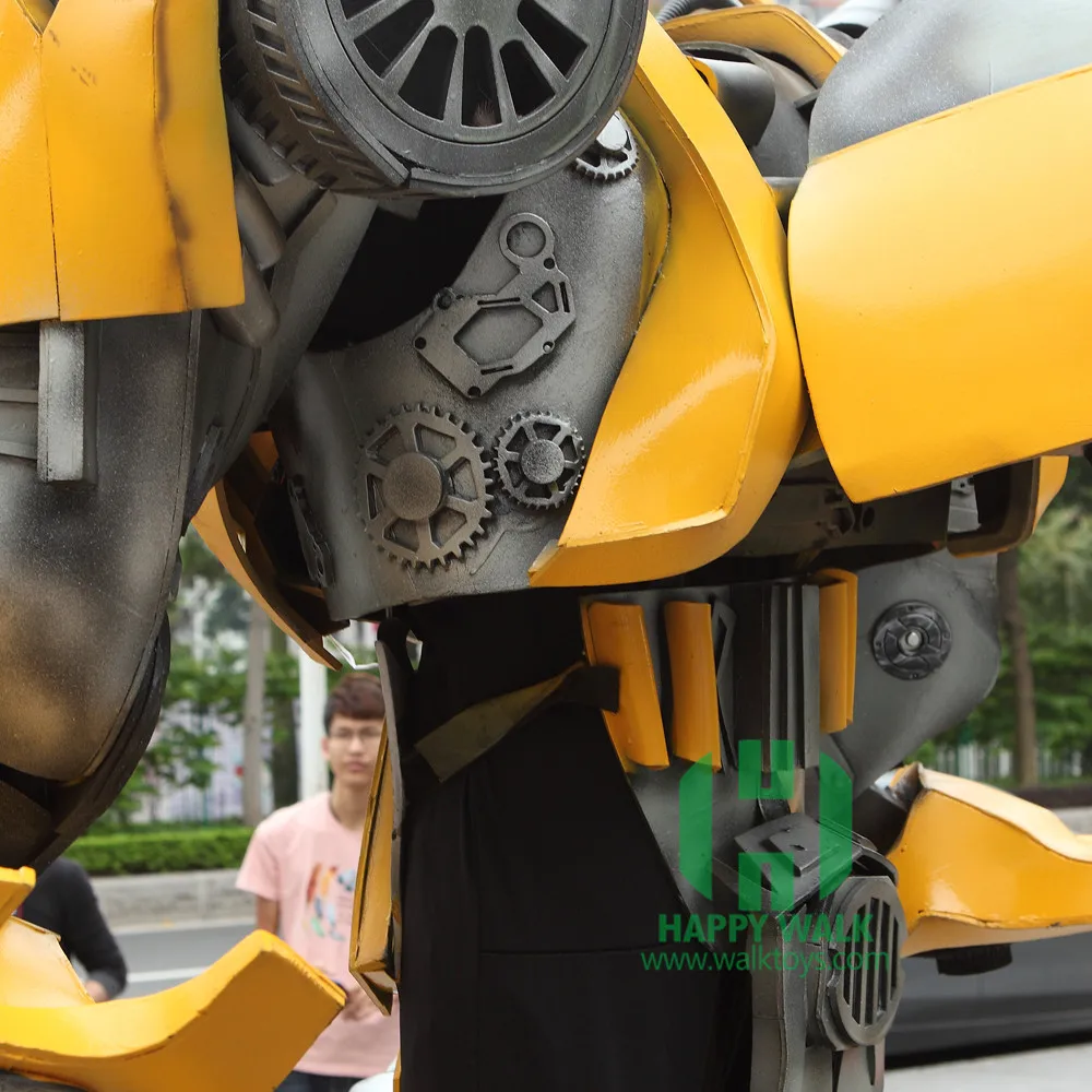 Human size robot adult cosplay performance bubble bee dancing costume