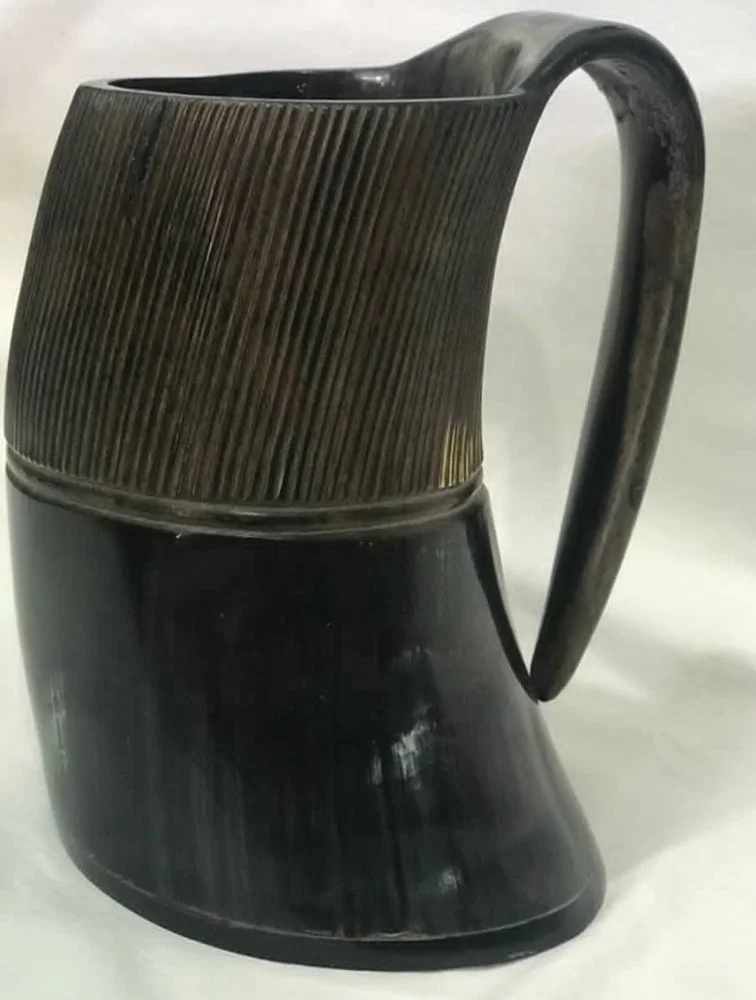 Authentic Viking Drinking Horn mug With Shot Beer Glass Cold Chocolate beer mead wine ale Tankard at low price by LUXURY CRAFTS