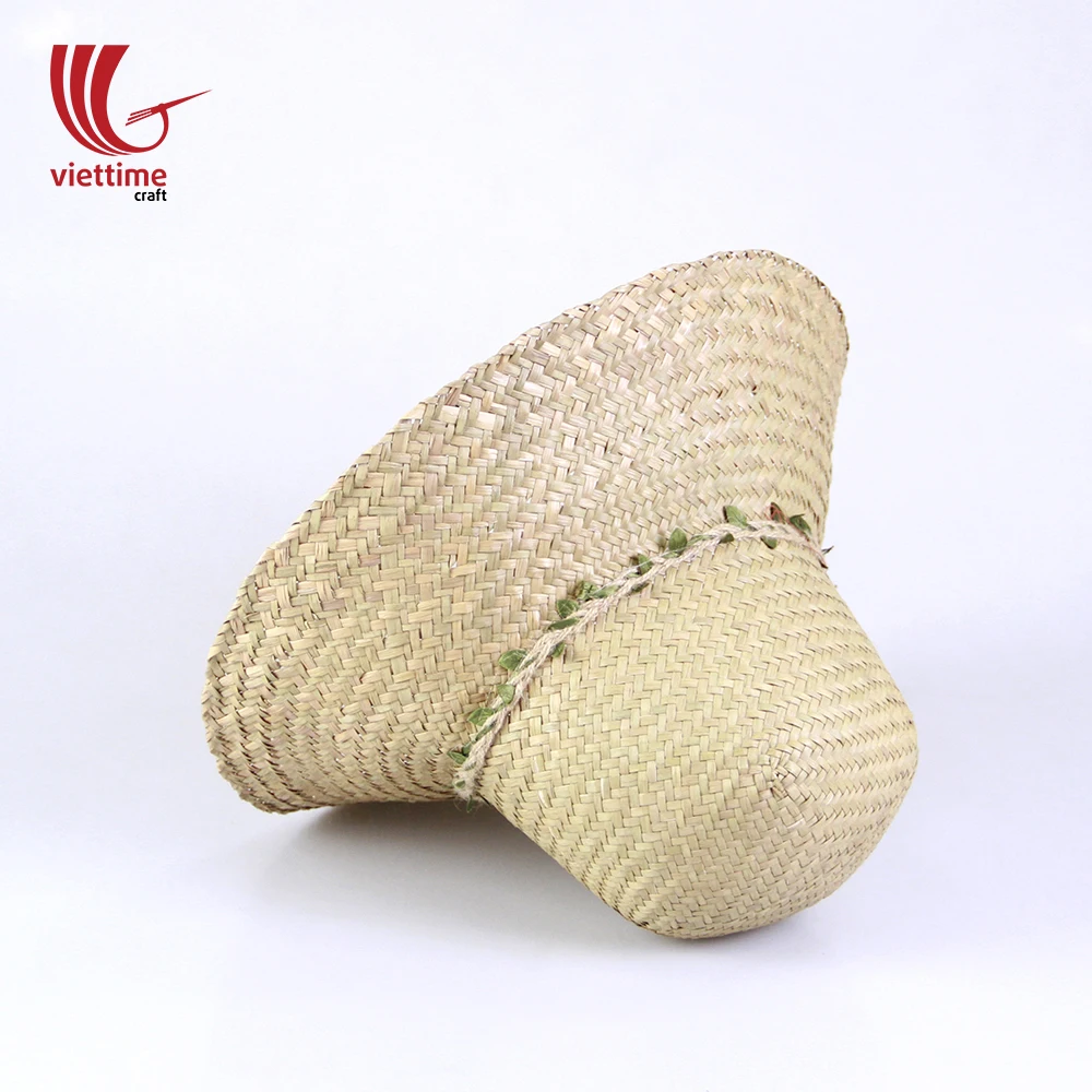 Handmade lady straw hat, women straw hat, paper straw bucket hat
