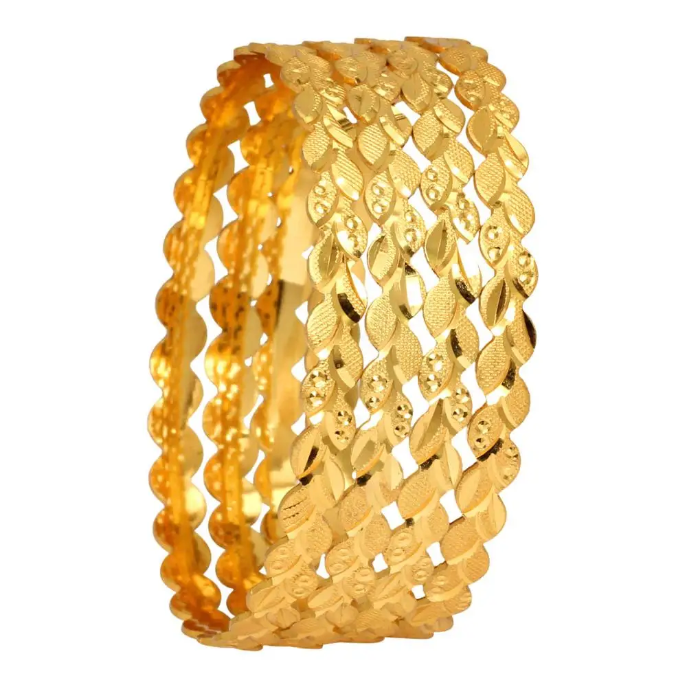 Latest Exclusive DesIgner Light Weight with Gold Color 1 Pair Of Bangle all sizes Collection For Women And Girls 2022