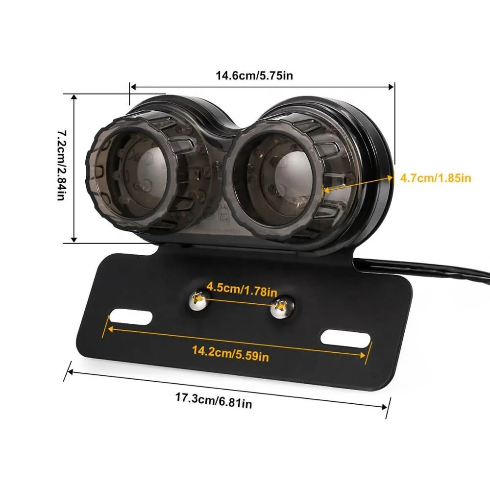 40 Вт мотоциклетный задний фонарь светодиодный сигнал поворота Стоп-сигнал с кронштейном номерного знака для Harley для Honda Для Yamaha для Suzuki