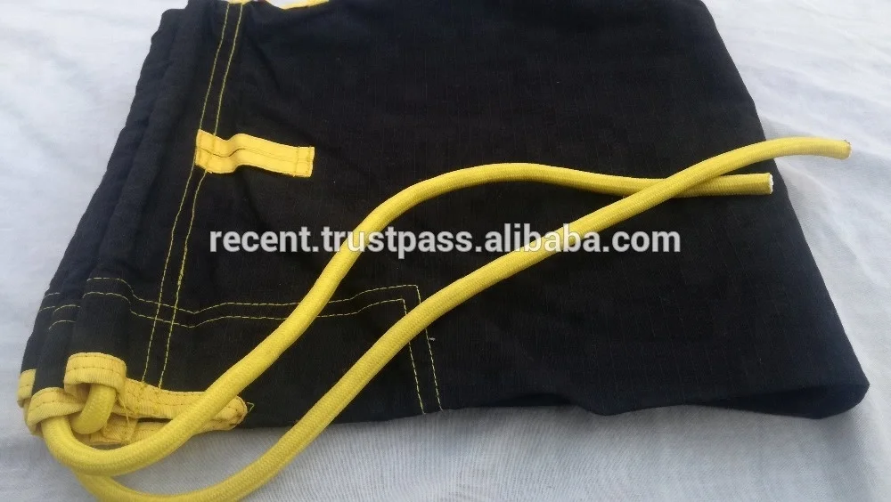 BJJ Brazilian Jiu-Jitsu Gi Pearl Weave Black Trouser Yellow Thread heavy fabric trouser