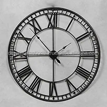 IRON WALL DECORATIVE GOLD COLOR MODERN STYLE WALL CLOCK HOME DEDOR IRON BASSIC DESIGN ALARM WALL CLOCK