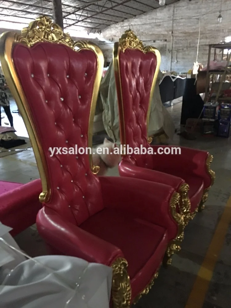 
3 Years Warranty Classic Super Royal Pink&Gold Salon Sets Barber Chair 