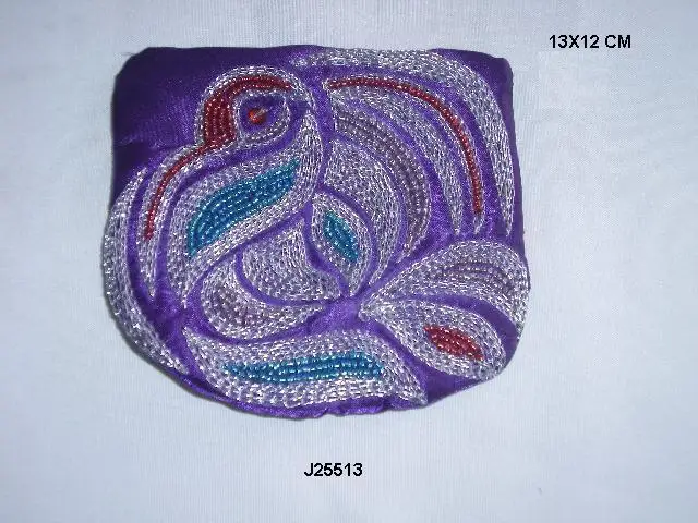 Embroidery Work Rectangular Coin Holders Hand Made Available in Other Colours Also  Coin Holder