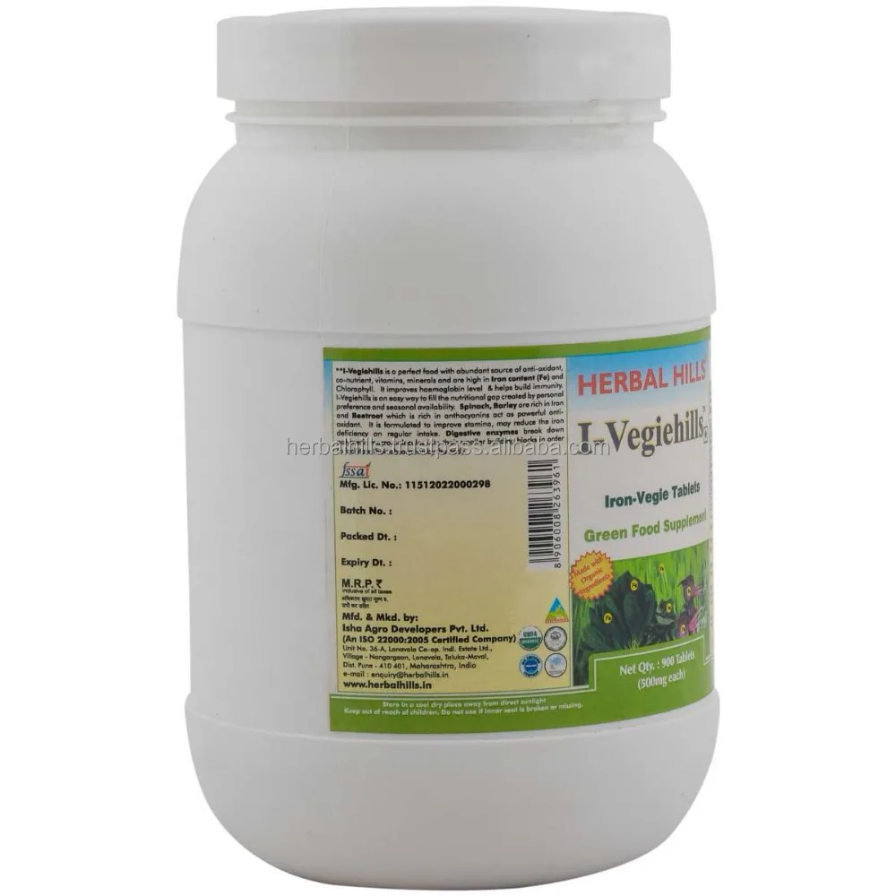 
Best quality Health care supplement Iron veggie tablets, Superfood 