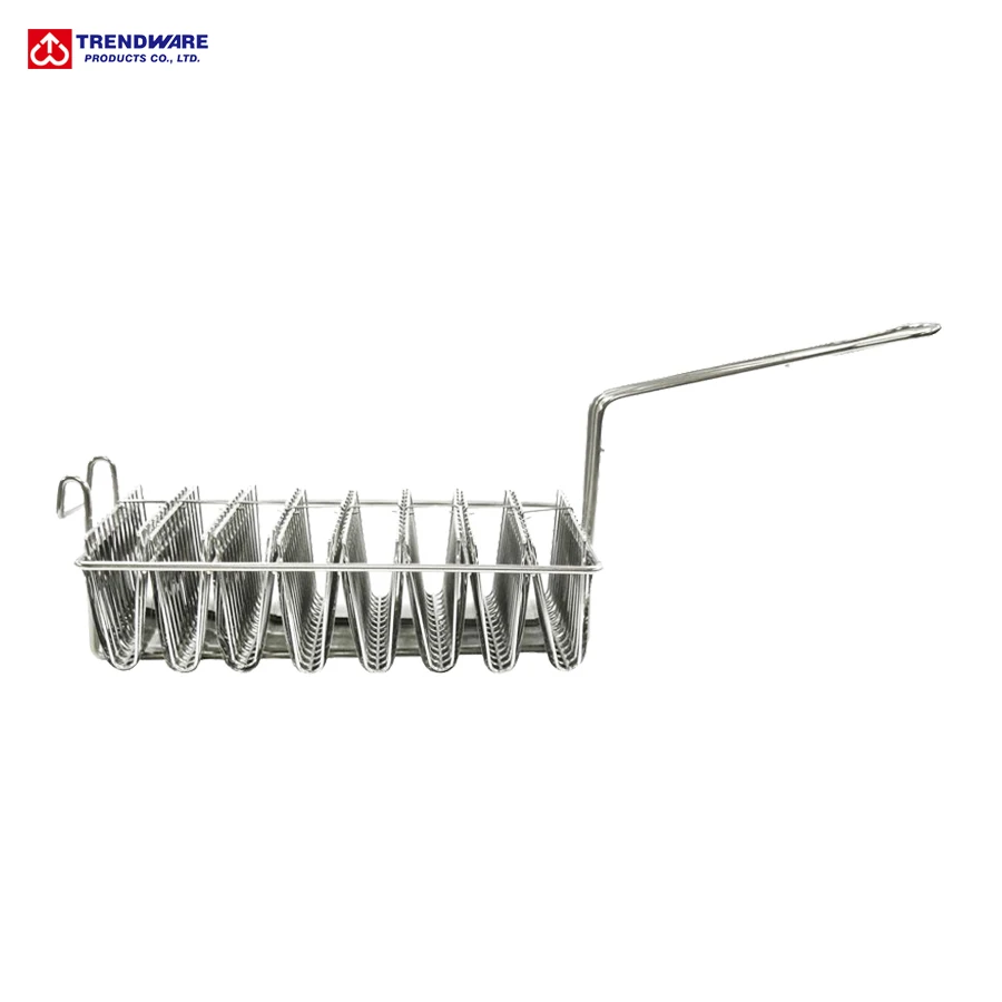 
8 Mould Nickel Plated Steel Mexican Taco Shell Deep Fryer Basket 