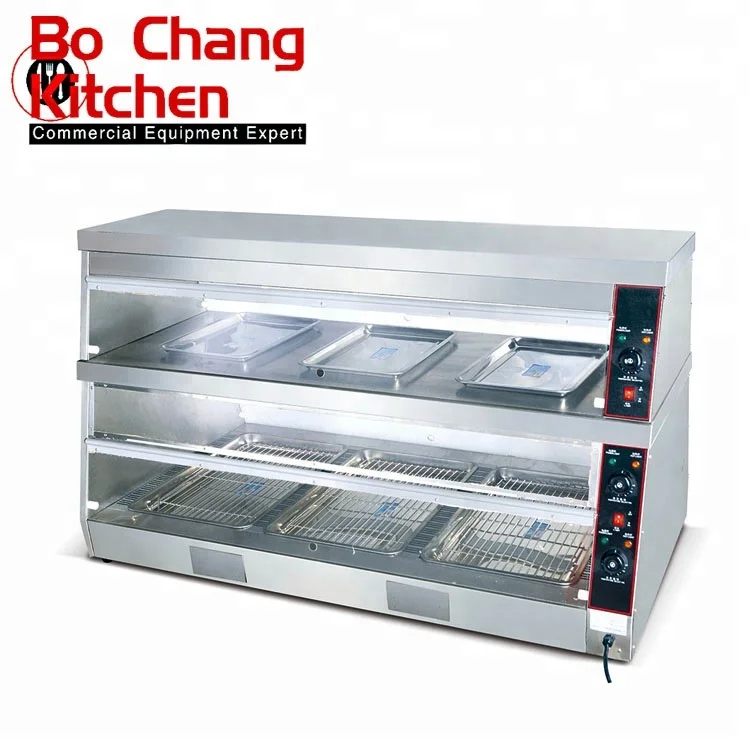 Professional Fast Food Industrial Table Food Warmer Display Showcase