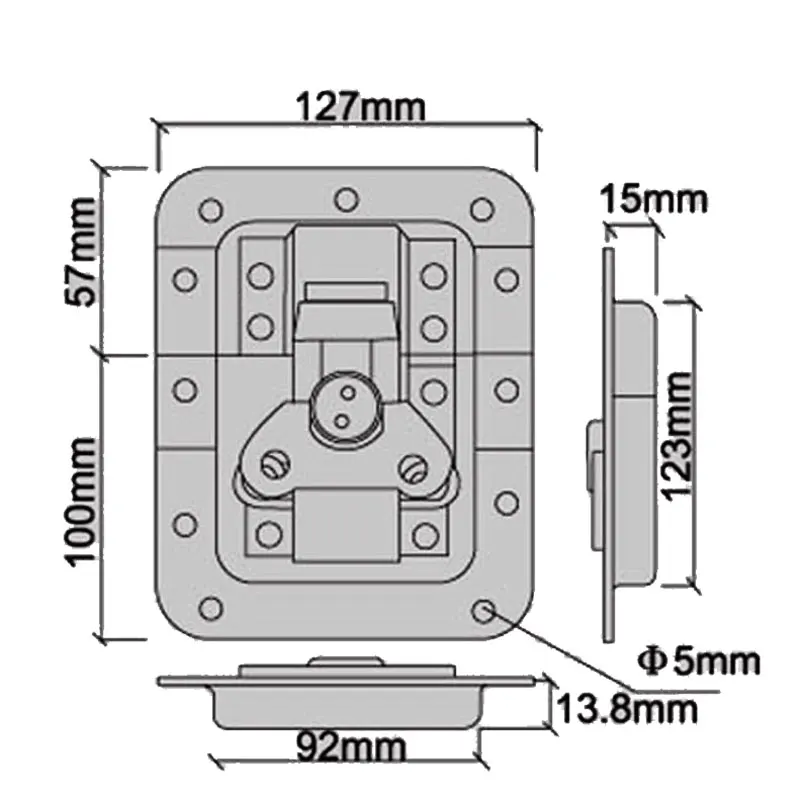 Flightcase hardware chrome plating butterfly box latch accessories latch lock FS-1113