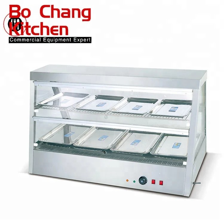 Professional Fast Food Industrial Table Food Warmer Display Showcase