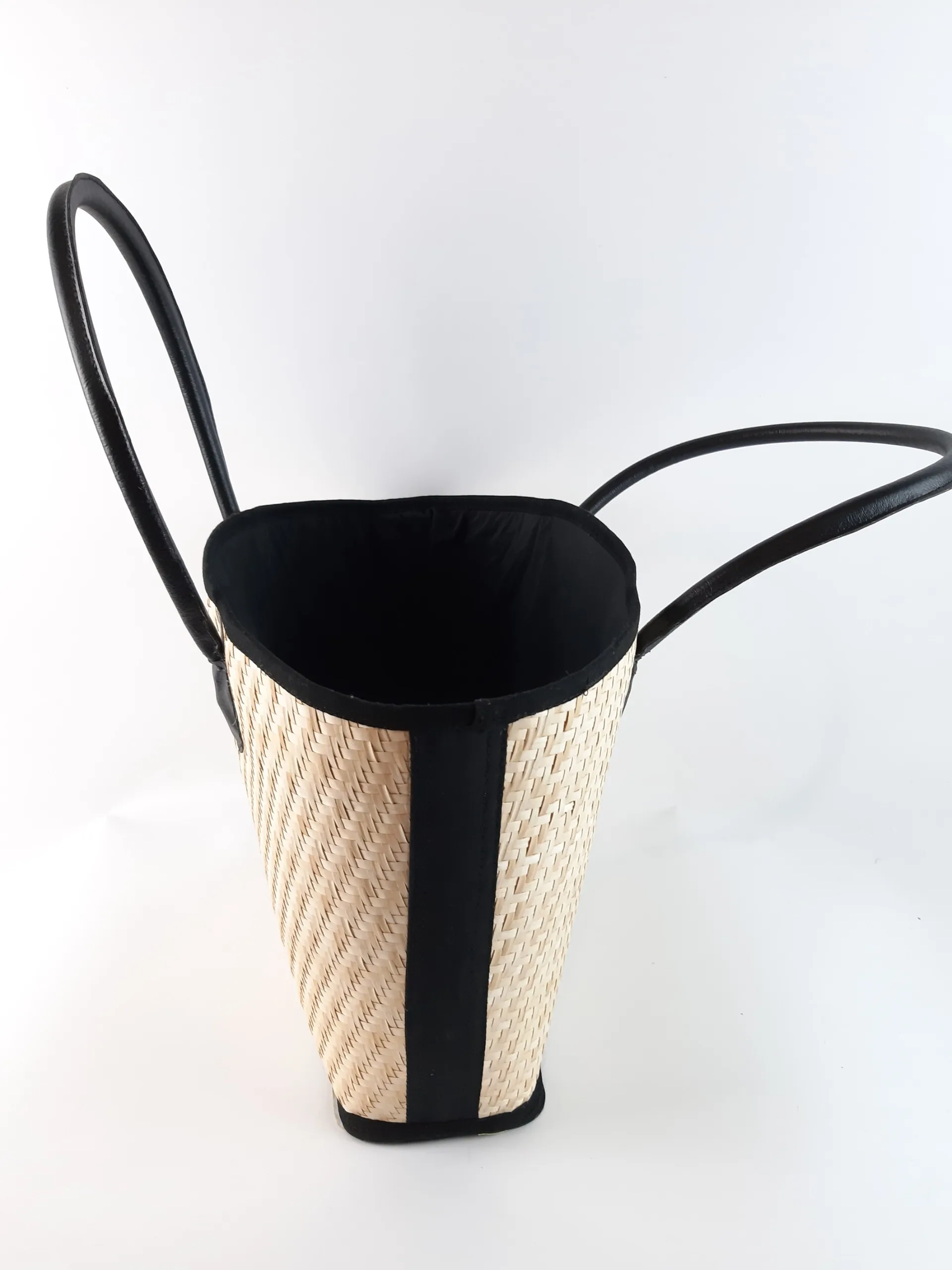 Vintage Bag Leather Fabric Bag For Woman