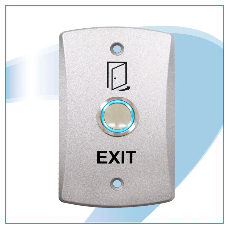 CE DC 12V Exit Push Button With Blue LED
