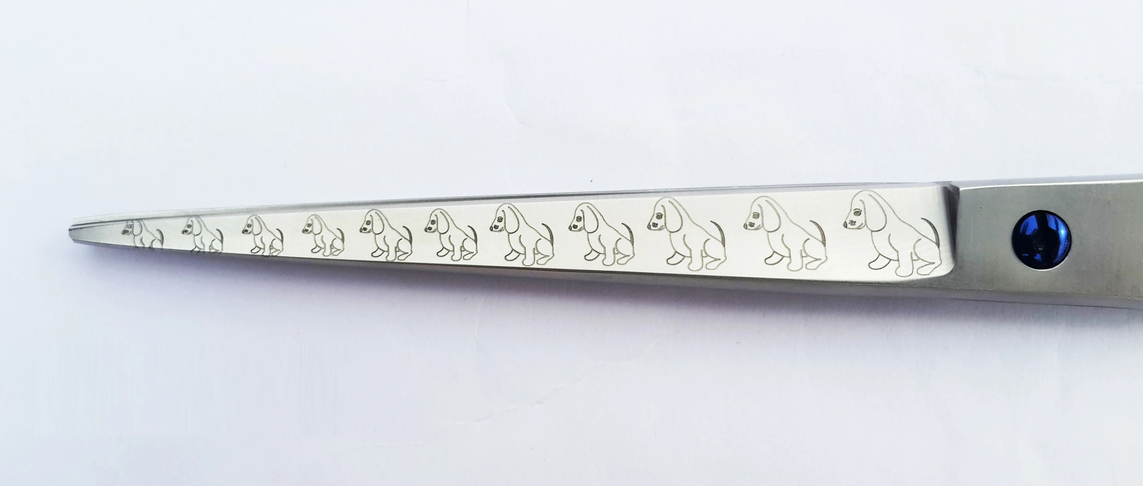 Professional pet grooming scissors micro-serrated blade hair grooming products laser printed