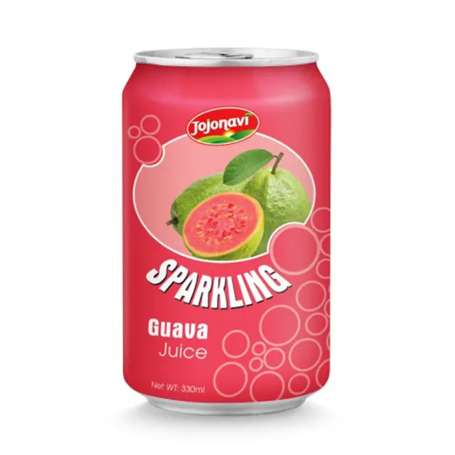 sparkling guava juice Fruit juice wholesaler in Aluminium can 330ml Sparkling water