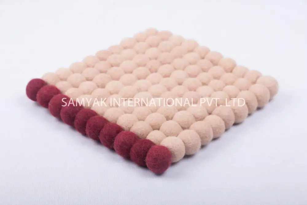 Top Selling Handmade Felt Table Coaster 7 meter rug and mat