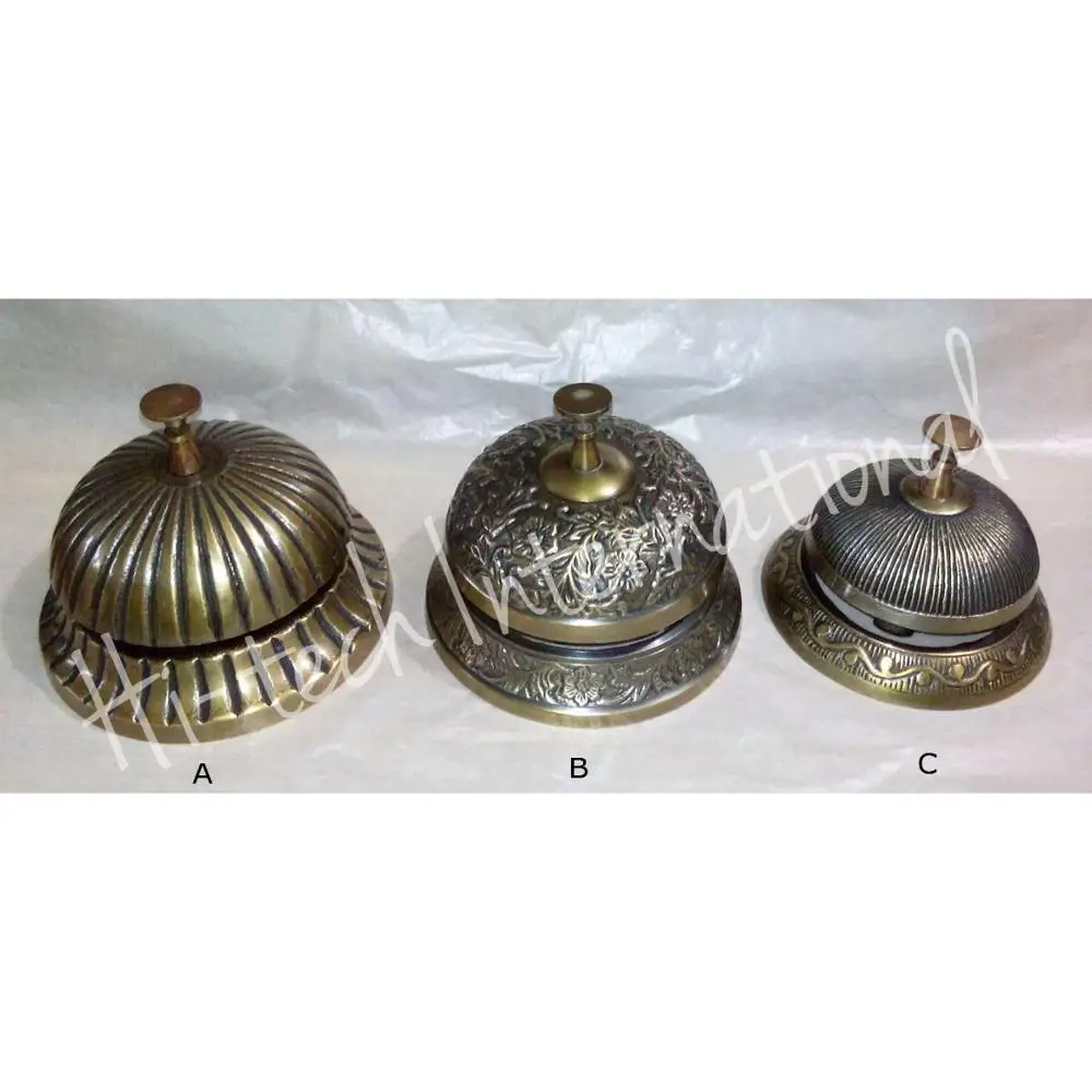 Bells - Table - Desk - Metal - Silver - Brass