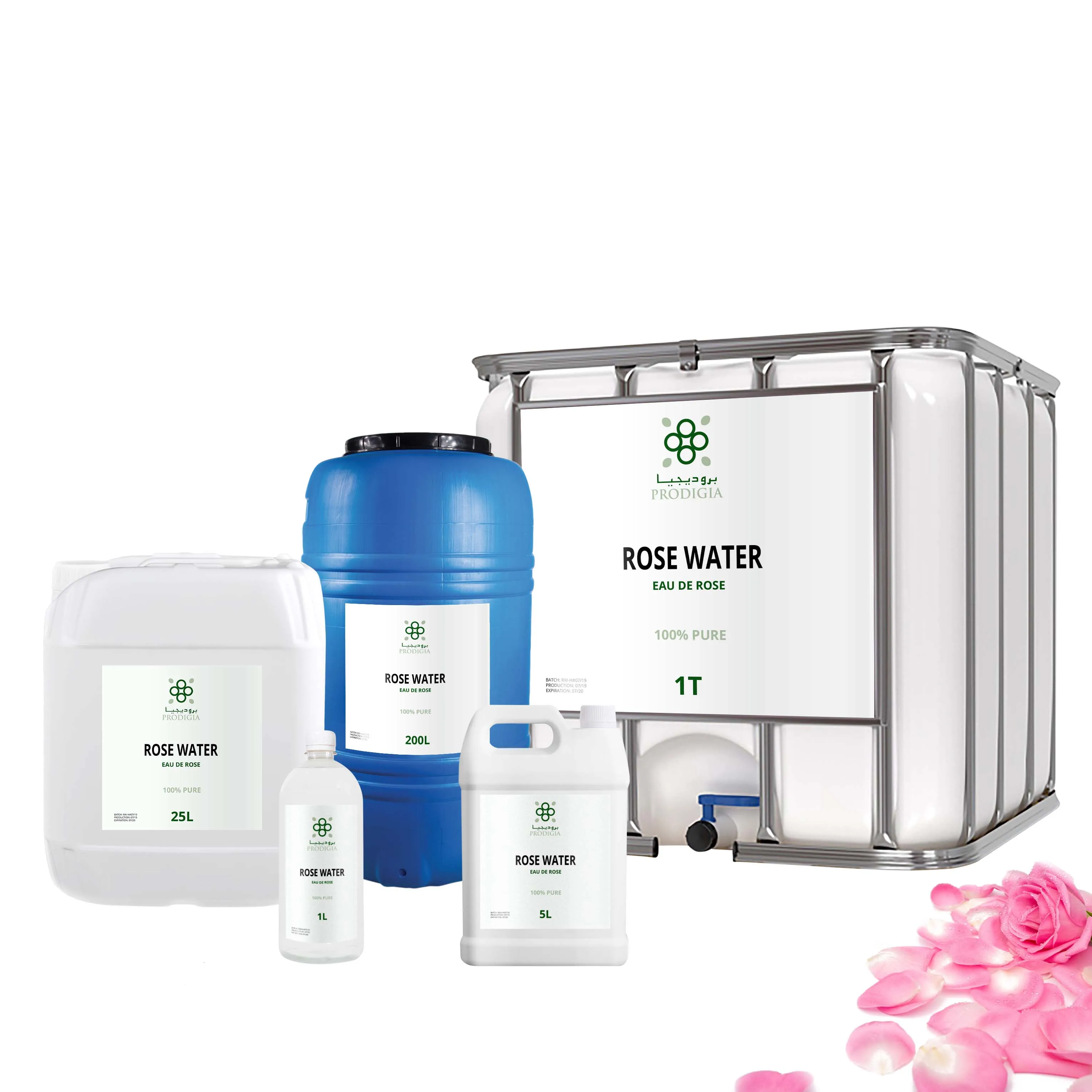 
100% Organic Moroccan Rose Water Premium Quality - Private Label 100ml Glass Bottle Gold Spray 