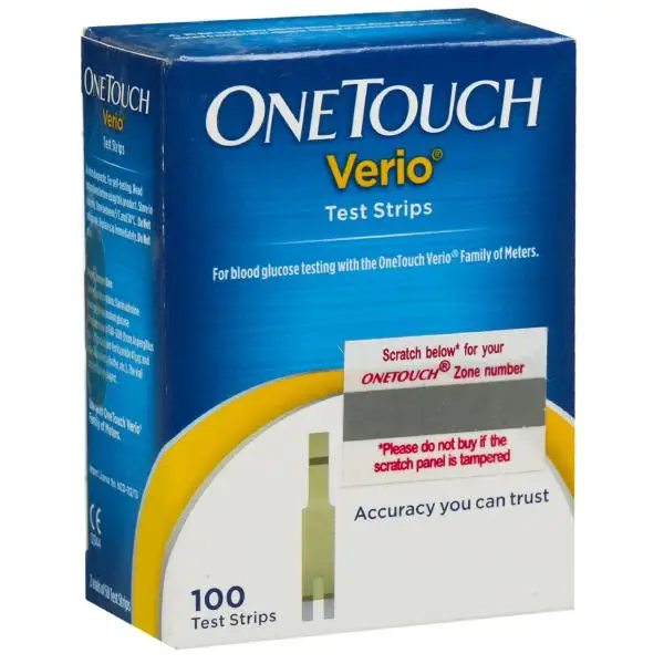 
Тест-полоски Onetouch VERIO для глюкометра 50s/ 100s/ One Touch VERIO 