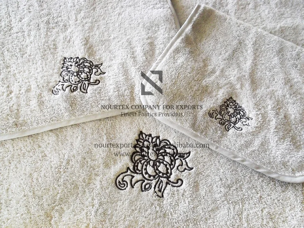 
Egyptian Cotton Fabric for Luxury Bath Towel and Hotel Towel 