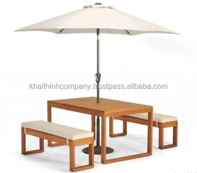 6 chairs Outdoor Dining Set/ Patio Dining set/ Wooden Dining Furniture