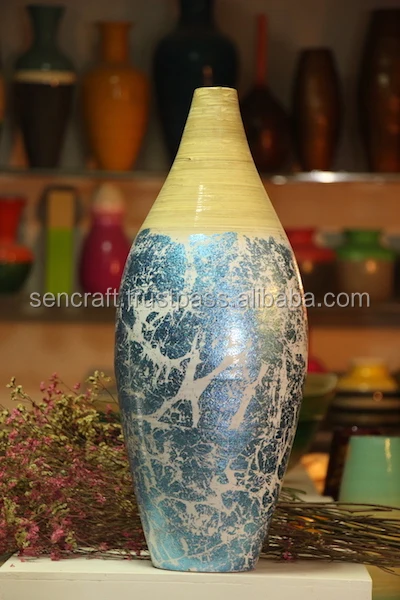 
bamboo lacquer vase; bamboo decorative vase; red bamboo vase 